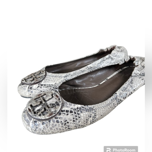 Tory Burch Shoes - Tory Burch Minnie Roccia snakeskin ballet flats 8